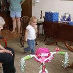 Great Grandma & Kaylin, Kaylin getting her new bike for her birthday.