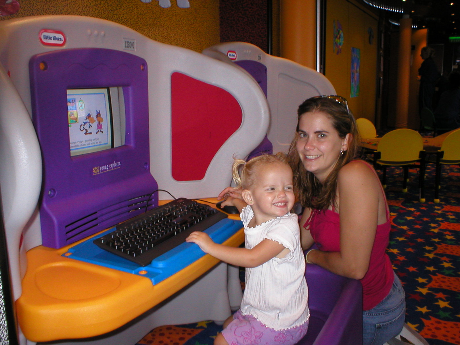 Kaylin & Amy Hanging out at the Kid's Camp