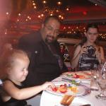 Kaylin stuffing her face at formal night... with onlookers.