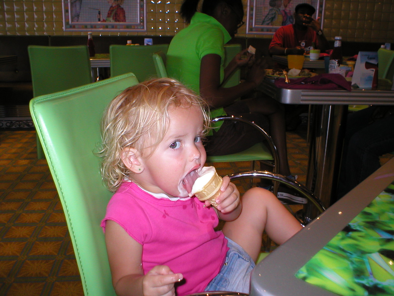 Kaylin Enjoying some ice cream.