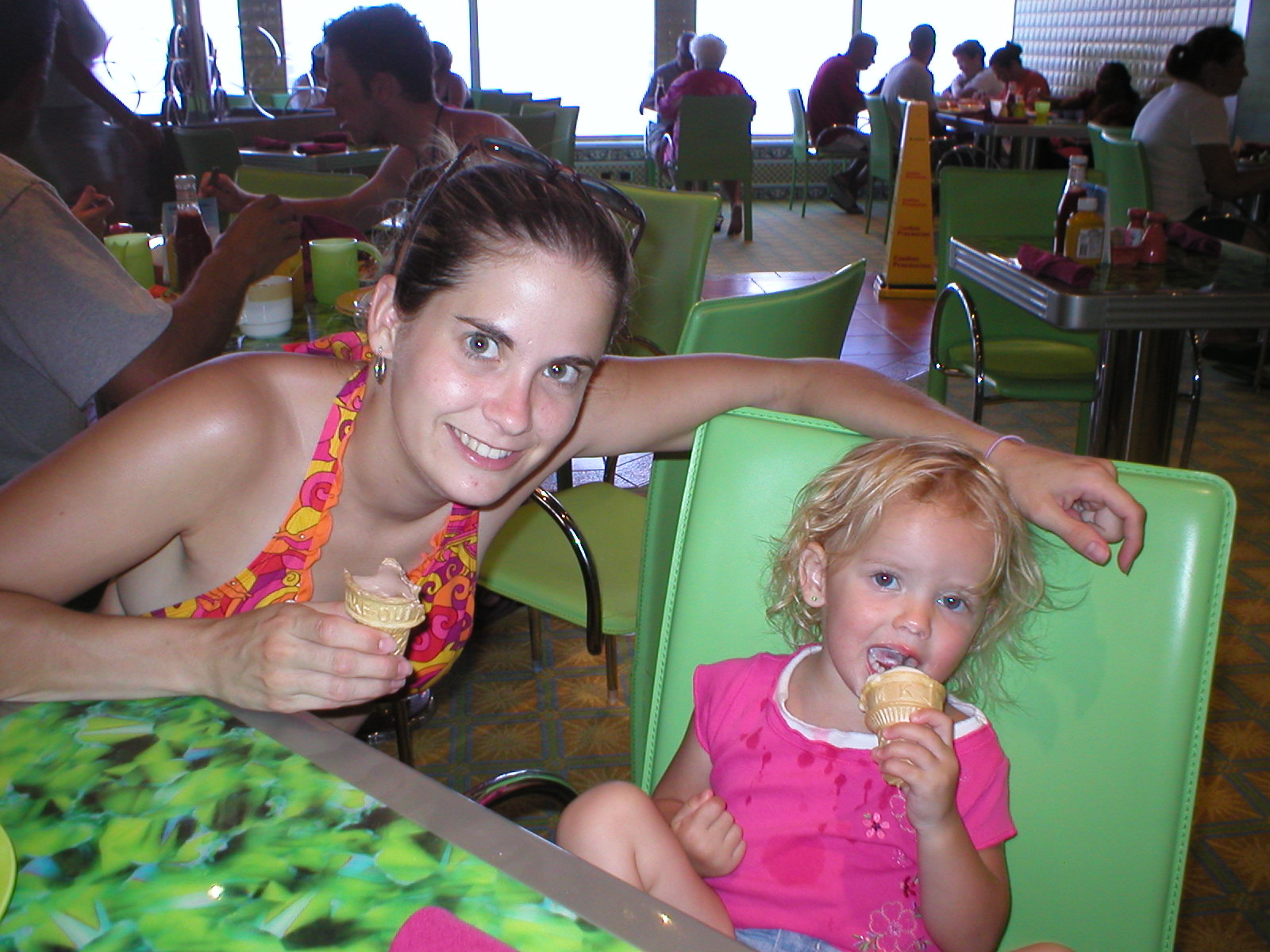 Amy & Kaylin Enjoying some ice cream.