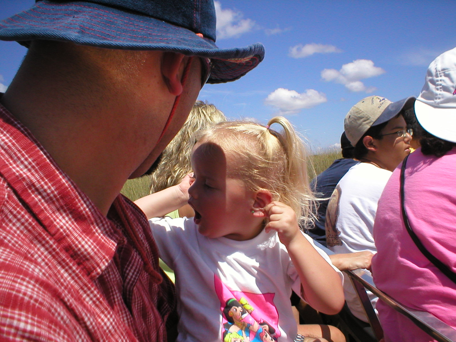 Everglades - Kaylin was flirting with the driver and making faces.