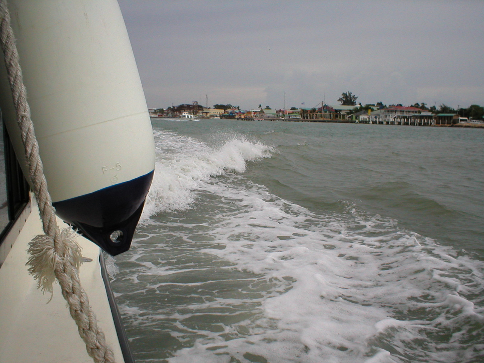 Belize - tendering back to the boat