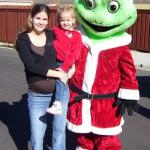 Amy, Kaylin & Santa Frog