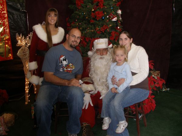 Ryan, Amy, Kaylin & Santa
