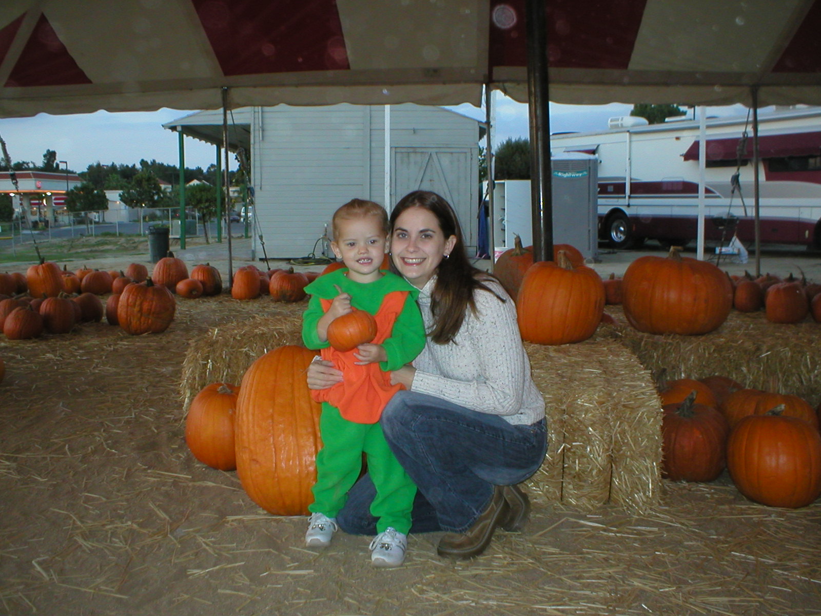 At the "Pumpkin Park" Amy & Kaylin