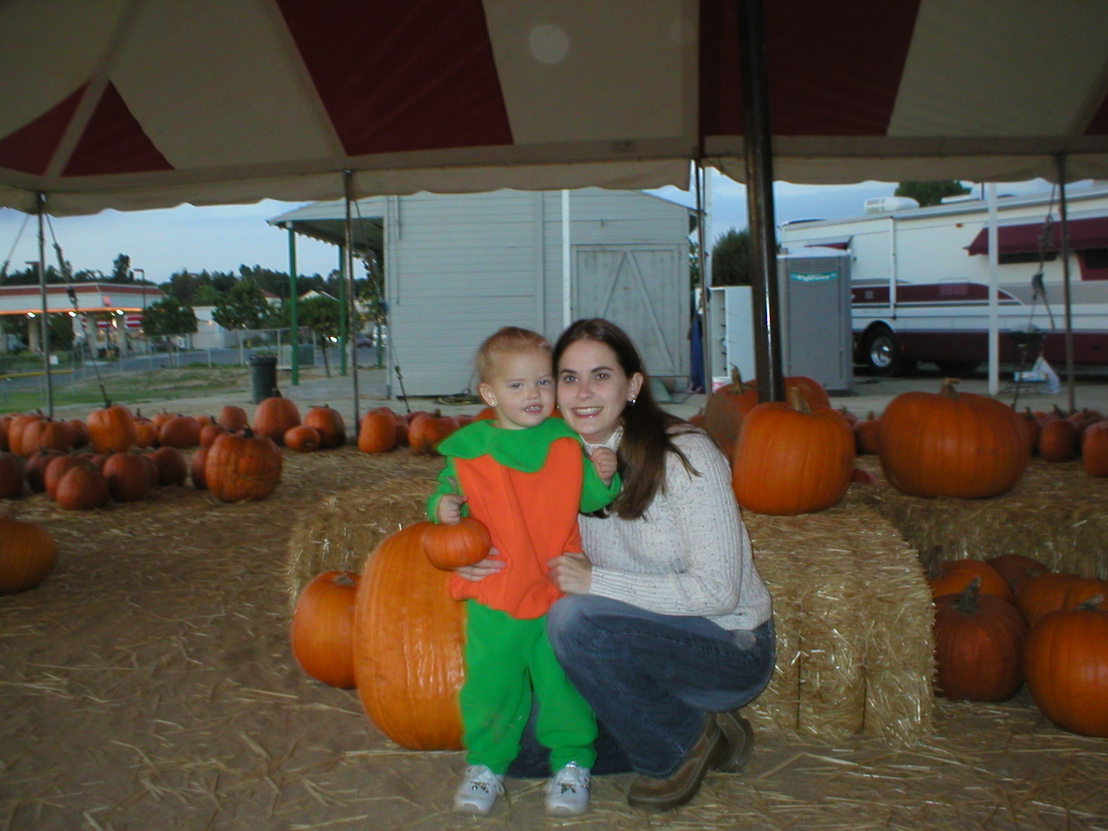 At the "Pumpkin Park" Amy & Kaylin