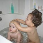 Washing the Baby's Hair.
