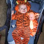 Halloween Night... Kaylin & her baby Dressed like Tigger