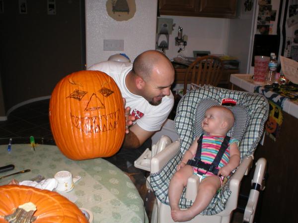 Carving Pumpkins with Dad