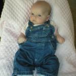 One Month Old.... Look ma, my jeans fit.... kinda!