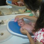 Kaylin's First Bath, 3 Weeks Old