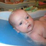 Kaylin's First Bath, 3 Weeks Old