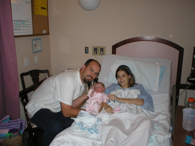 Kaylin with mom and dad