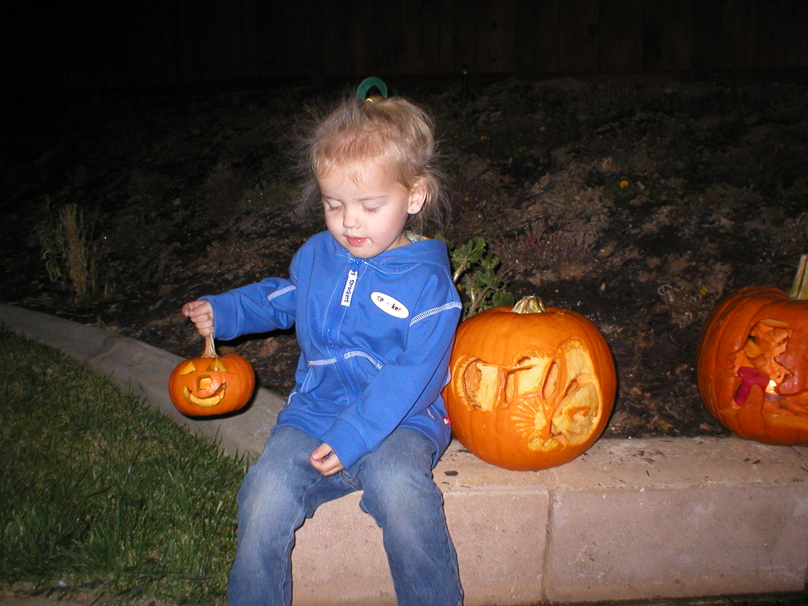 Kaylin and her pumpkin