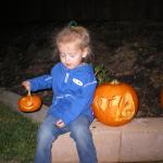 Kaylin and her pumpkin