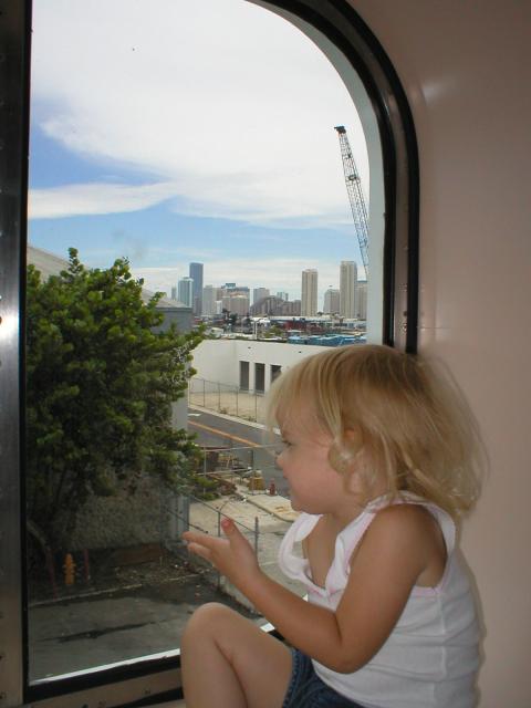 Miami - Kaylin sitting in the window