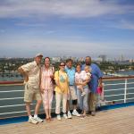 Miami - getting on the boat - Walt, Carla, Christine, Dave, Amy, Kaylin & Tony