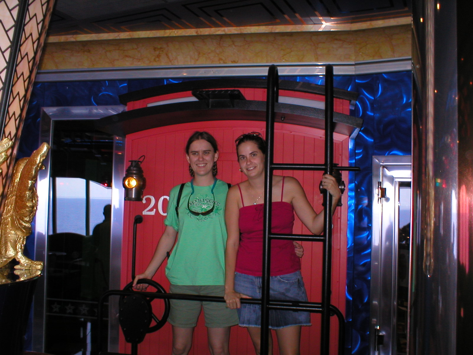 Christine & Amy at the Caboose
