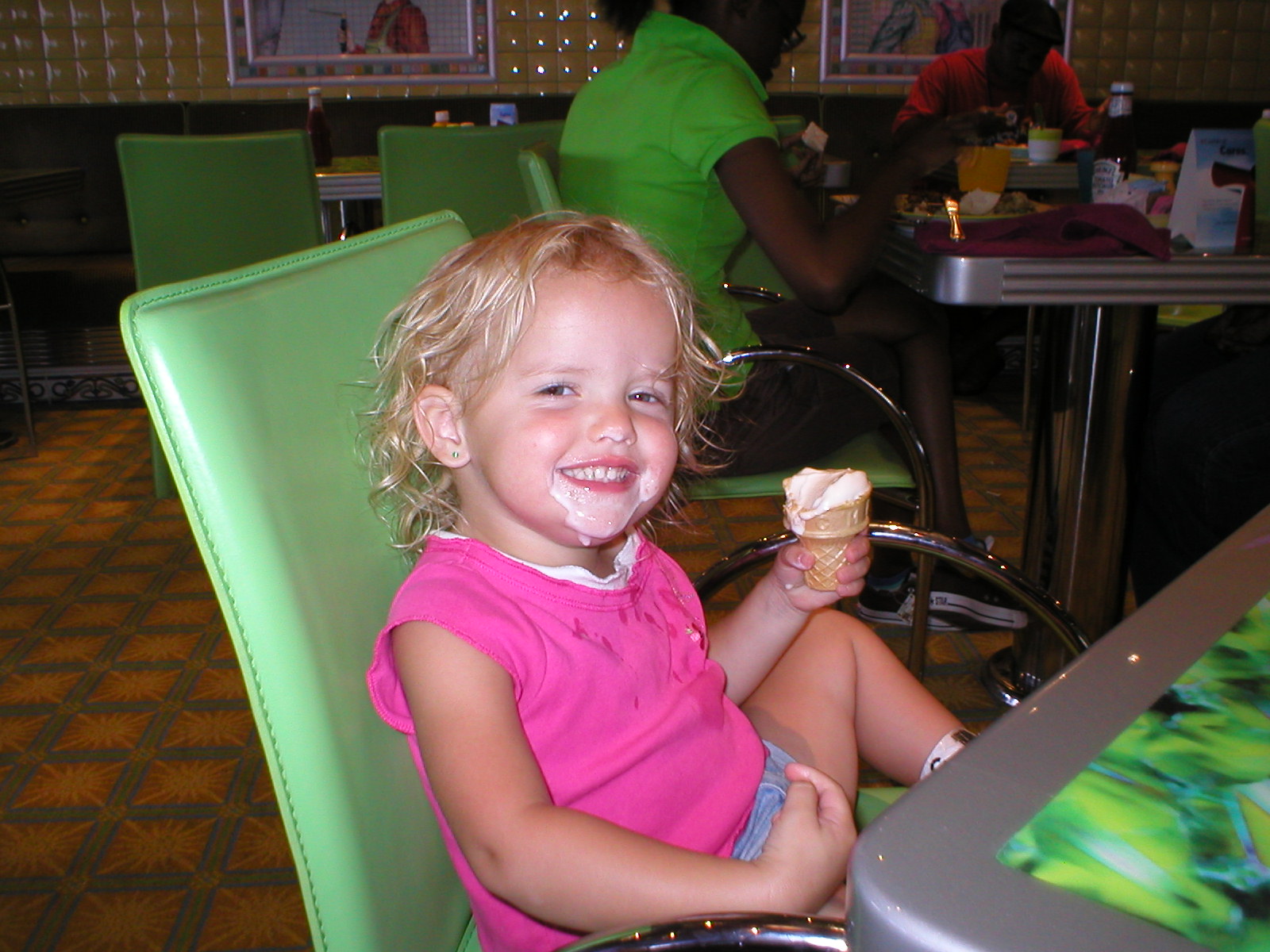 Kaylin Enjoying some ice cream.